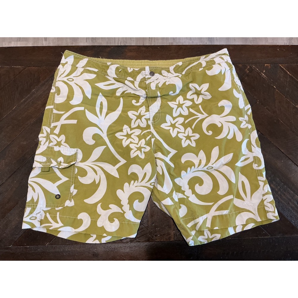 Tommy Bahama Relax Mens XL Swim Trunks Lime Green Tropical Floral Board Shorts